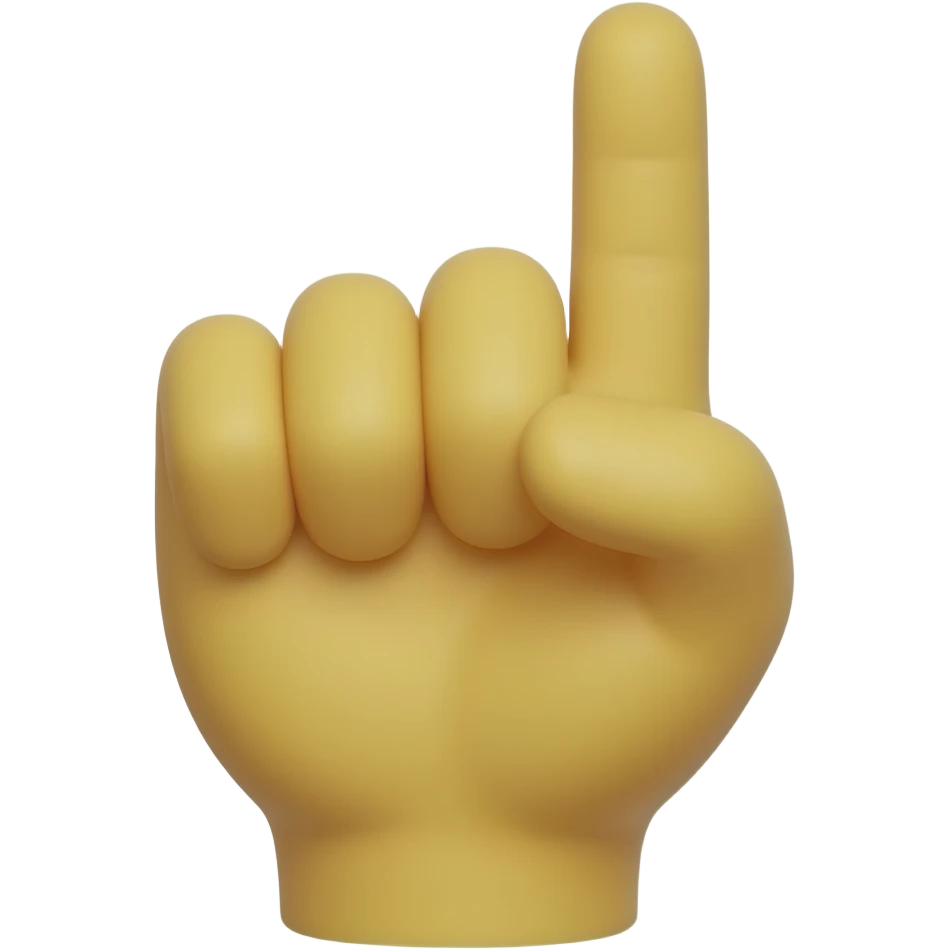 A yellow hand showing a L with the thumb and index finger emoji
