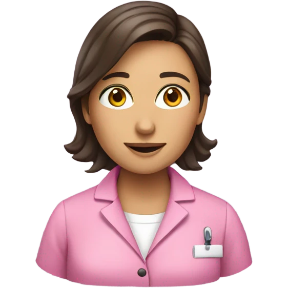 pink lab coat researcher brunette  emoji