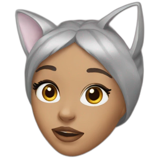 ariana grande with her cat mask on emoji