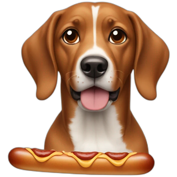 Dog with hotdogs  emoji