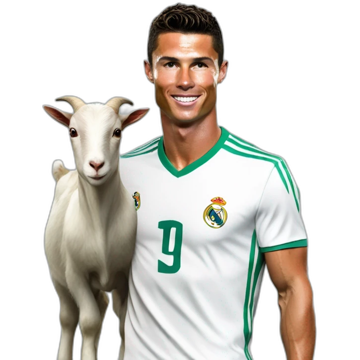 Cristiano Ronaldo whit goat emoji