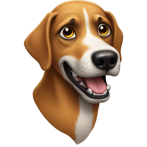 Freaky dog emoji