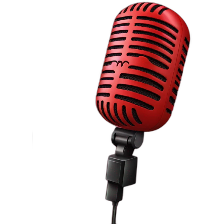 Red radio microphone emoji