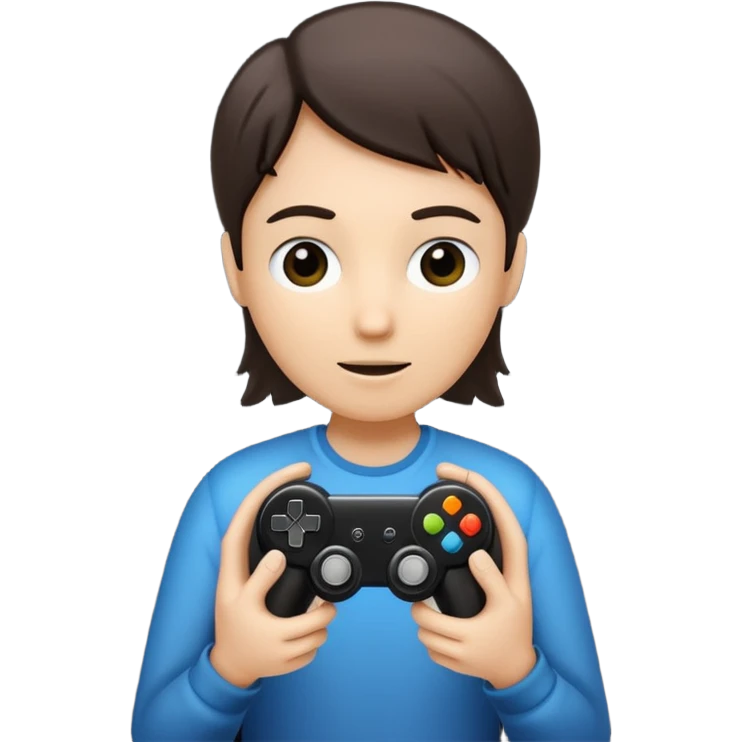 create a simple emoji that indicates that you are a single player when playing computer games. Make it a gender neutral stick figure emoji