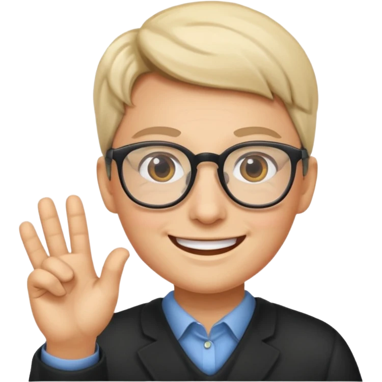 A person guiding emoji