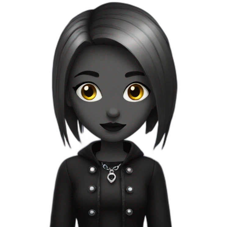 Goth girl emoji