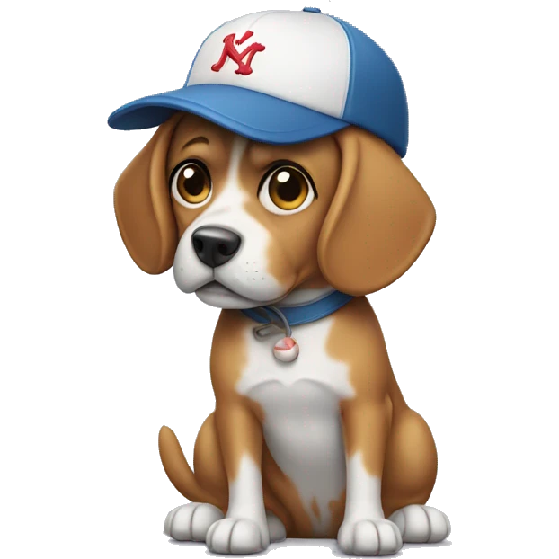 dog with skate and baseball cap emoji