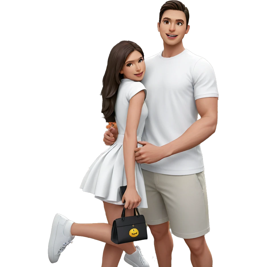 girl and boy in spring emoji