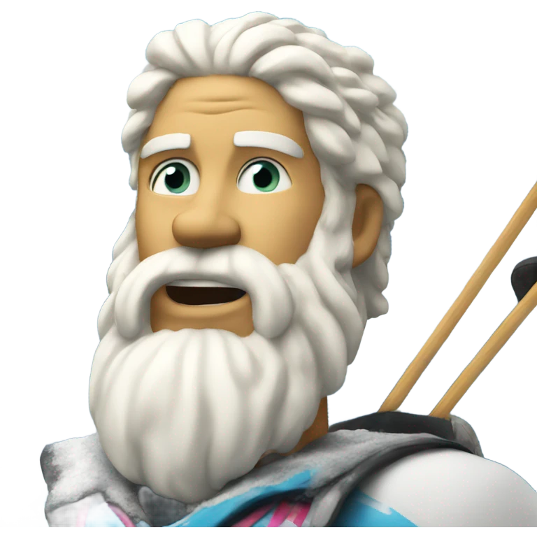 Zeus skiing emoji