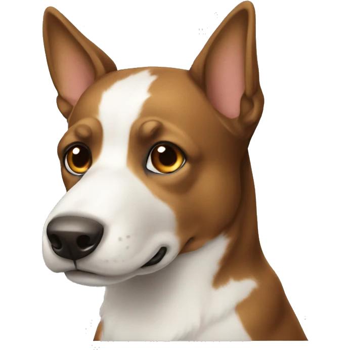 Perro marrón y blanco  emoji