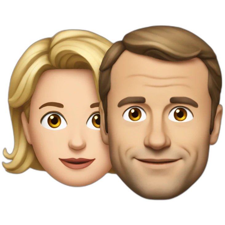 macron et brigitte emoji