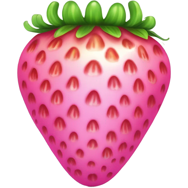 shimmery pink strawberry emoji