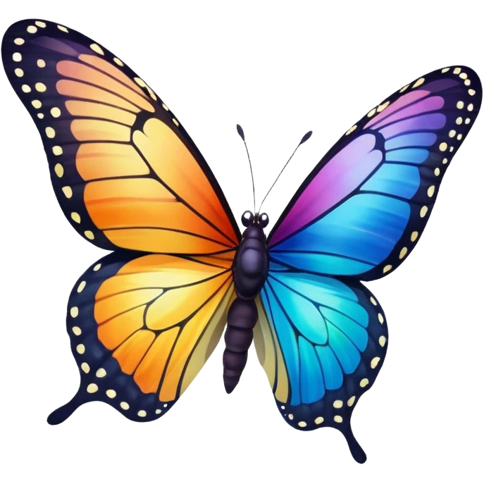 پروانه ای که داره از پیله در میاد و به سمت آسمان آبی او دل جنگل پرواز مبکنه emoji