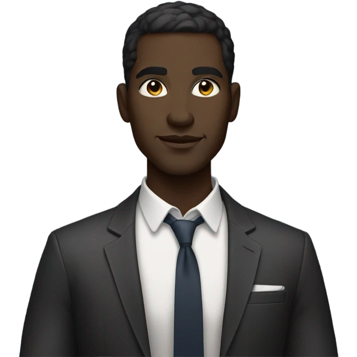 stylish dark-skinned male portrait emoji