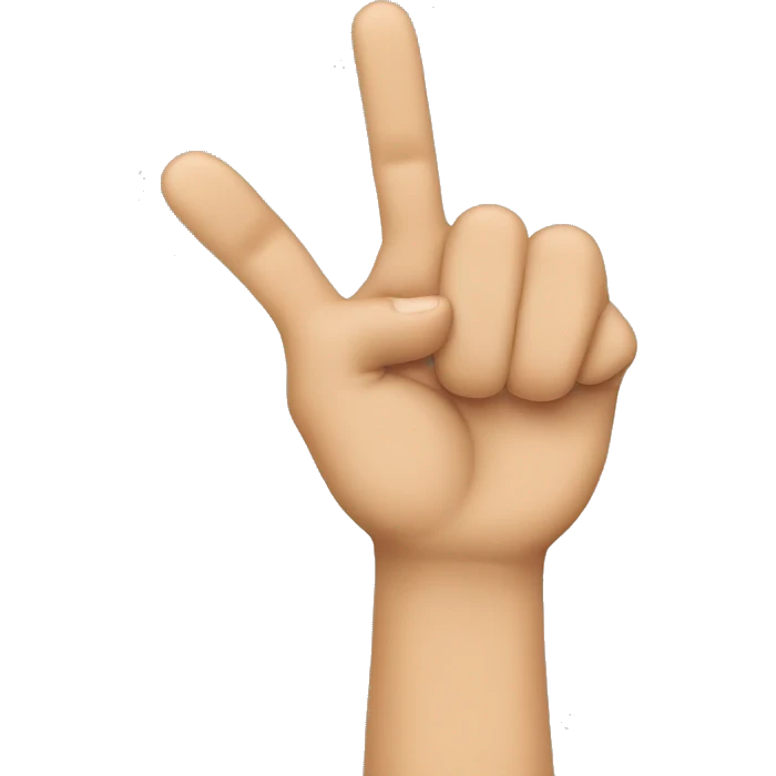 you point with your index and middle fingers from your eyes outward. emoji