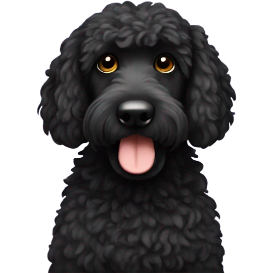 A black groodle emoji