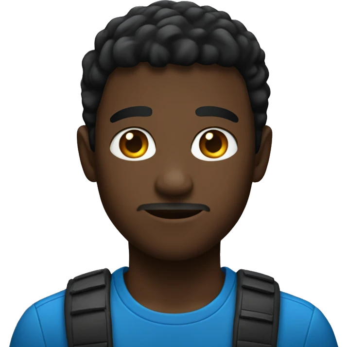 Negro y azul  emoji