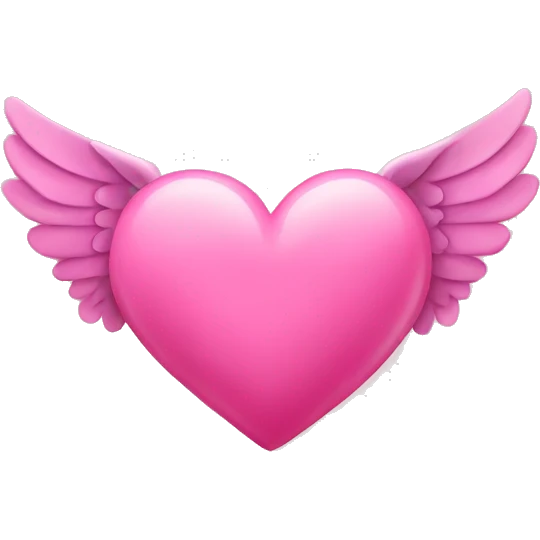 Pink heart with wings  emoji