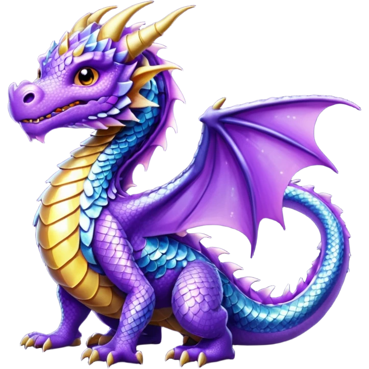 glitter purple dragon emoji