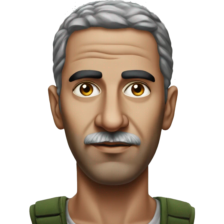 Palestinian man photorealistic serious emoji
