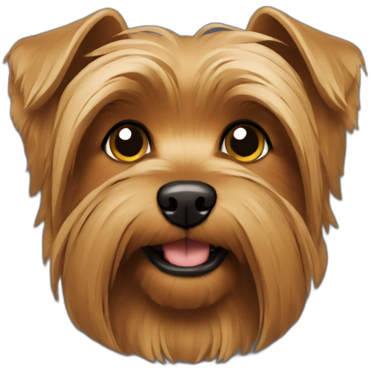 Brown Yorkshire Terrier emote emoji