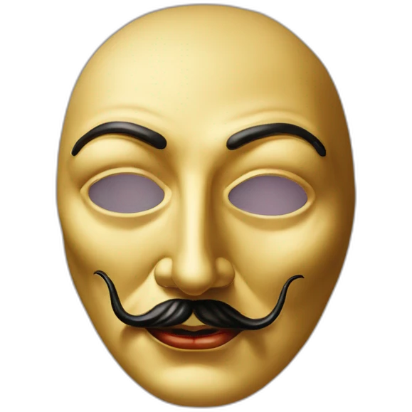 Masque Salvador Dali emoji
