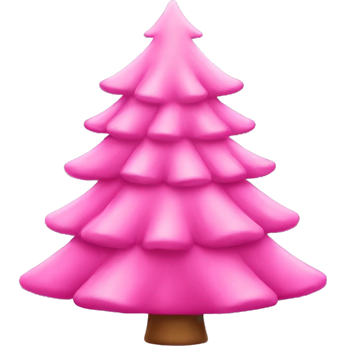 Pink Christmas tree  emoji