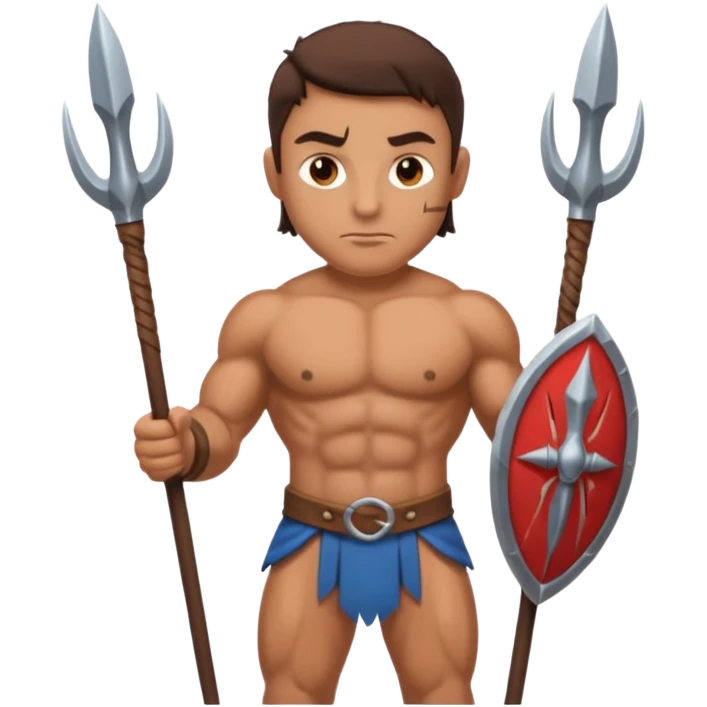the first human with spears emoji