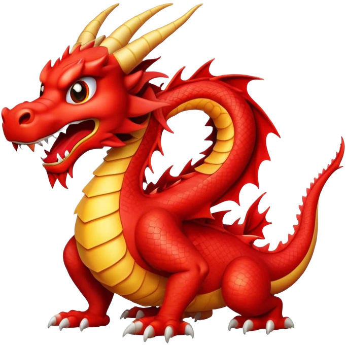 Chinese red dragon emoji emoji