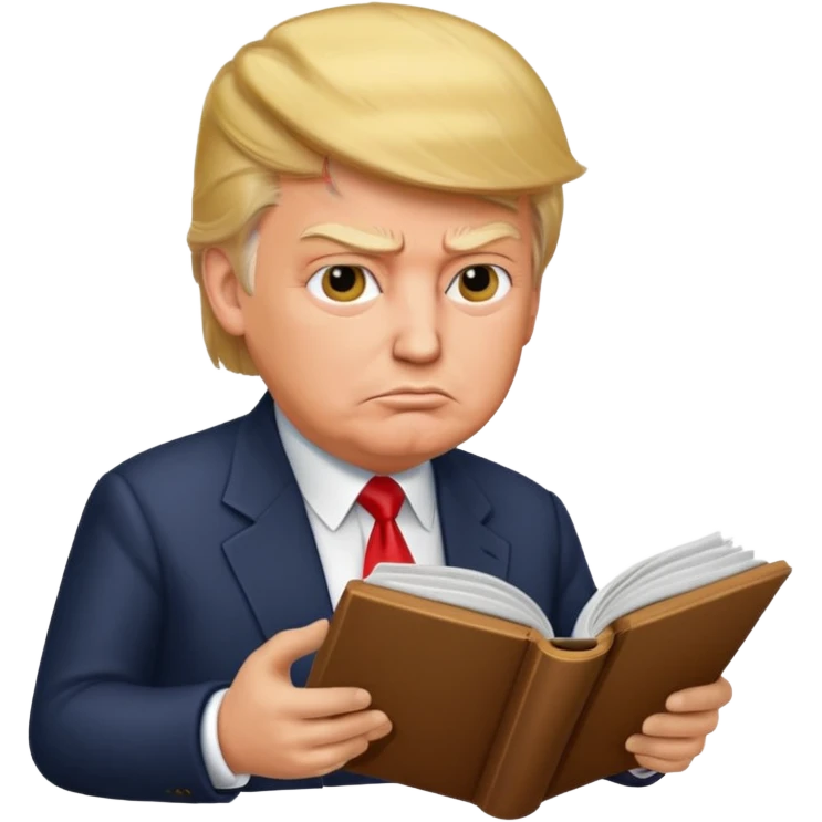 trump reading emoji
