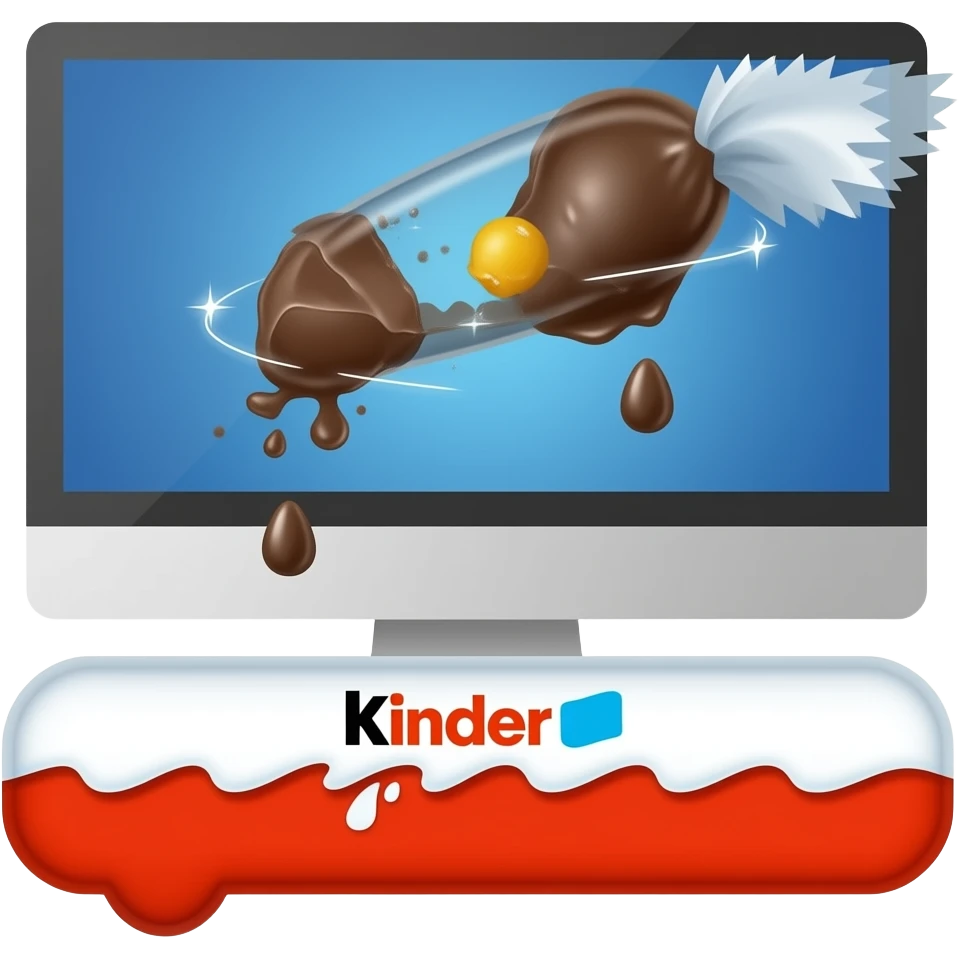 KINDERSCHOKOLADE AM COMPUTER emoji