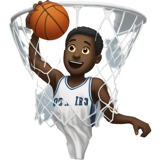 black person dunking emoji