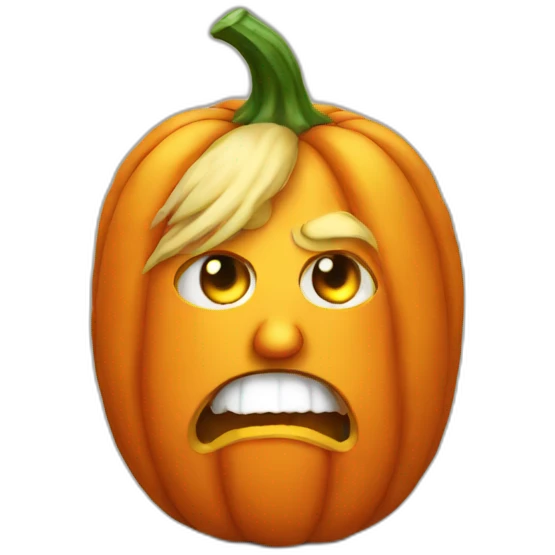 Trump as Halloween pumpkin emoji