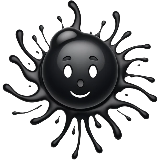 black ink splatter emoji