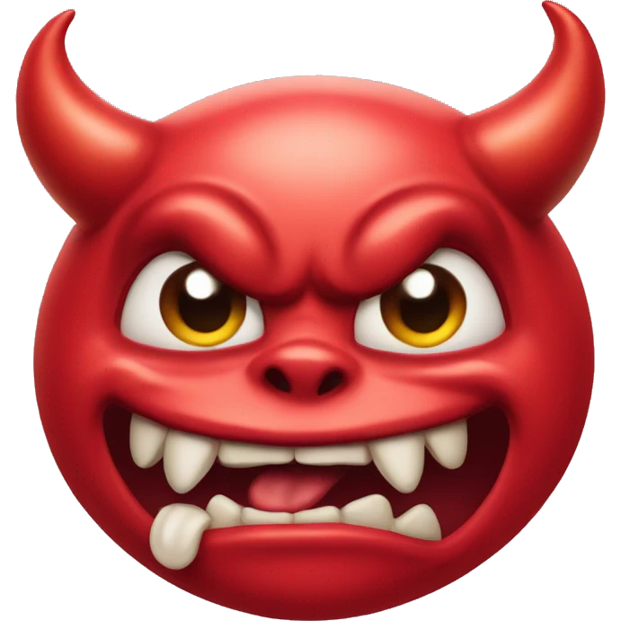 Drooling devil face emoji