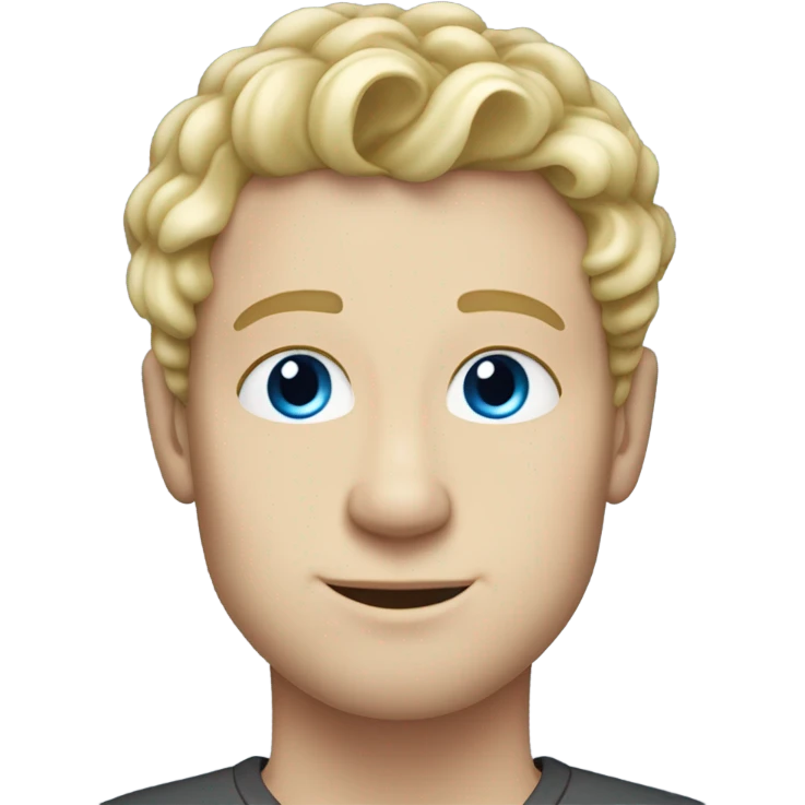 3/4 profile light curl blonde 30yo man blue eyed pale skin emoji