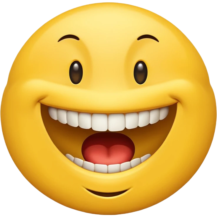 Yellow cartoon smile emoji