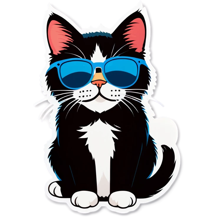 Cat with sunglasses emoji