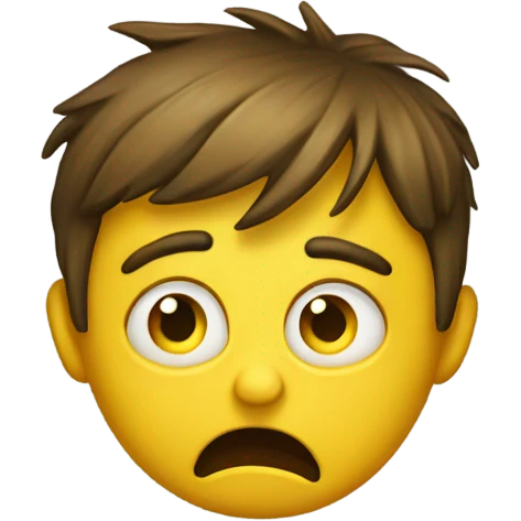 shocked yellow face despair emoji