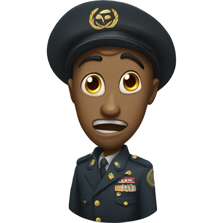 grimacing salute emoji