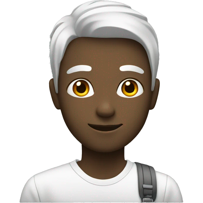 a student with white skin making a step downstairs emoji