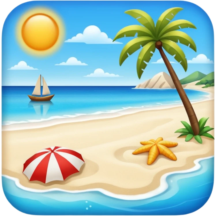 Пляж без человека  emoji