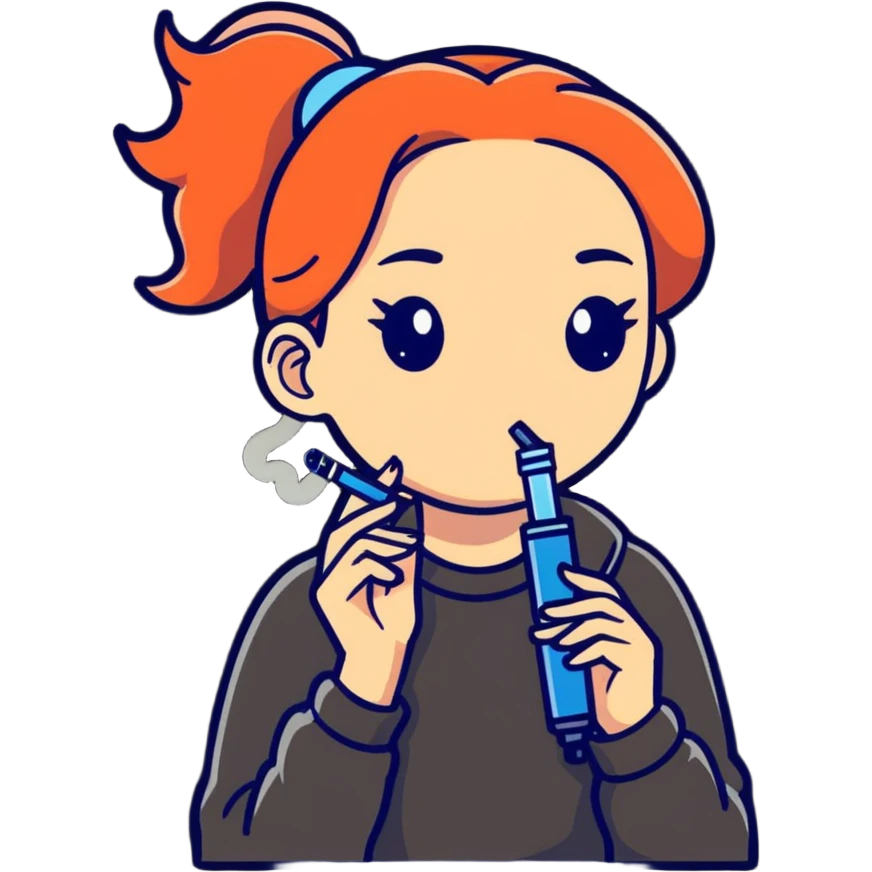 girl cani vaping emoji