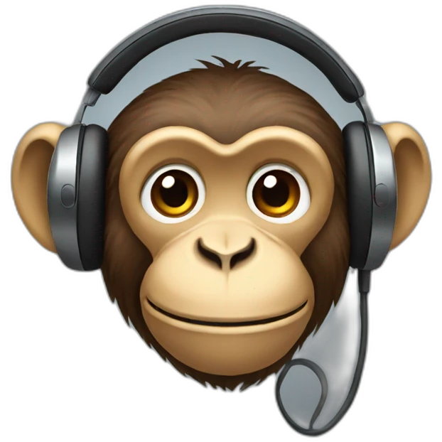 monkey with headphones emoji