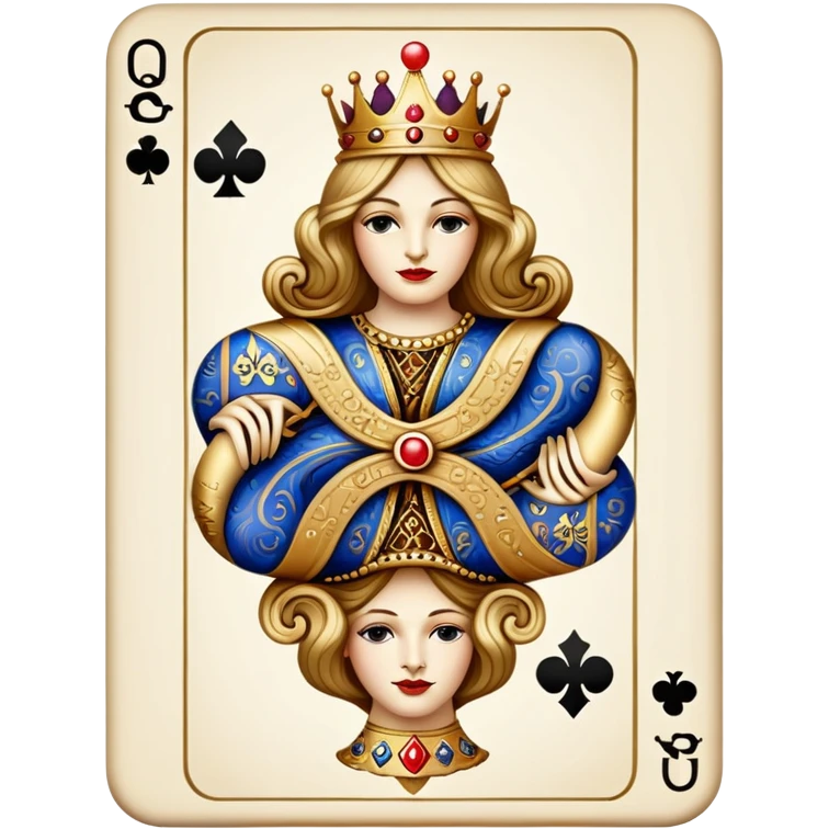 queen of clubs playing card emoji