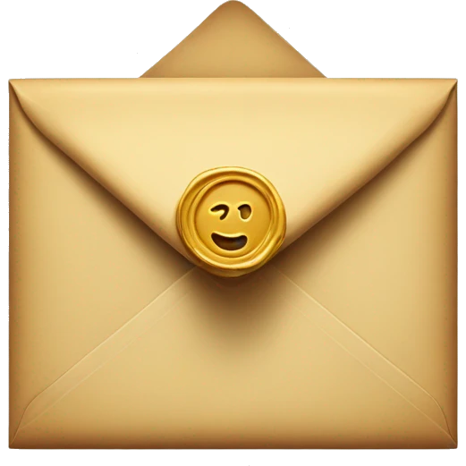 an envelope with a wax seal emoji
