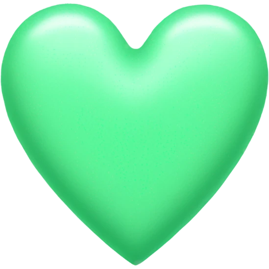 Mint green heart  emoji