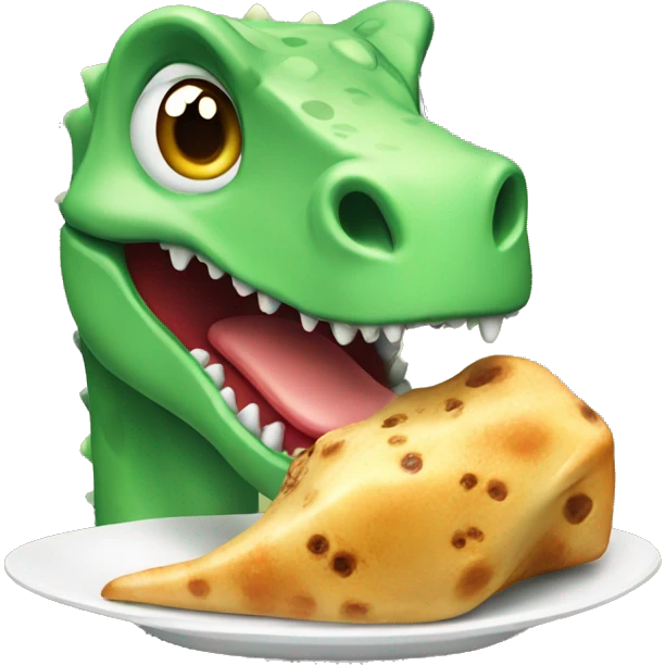 cute dinosaure eating emoji