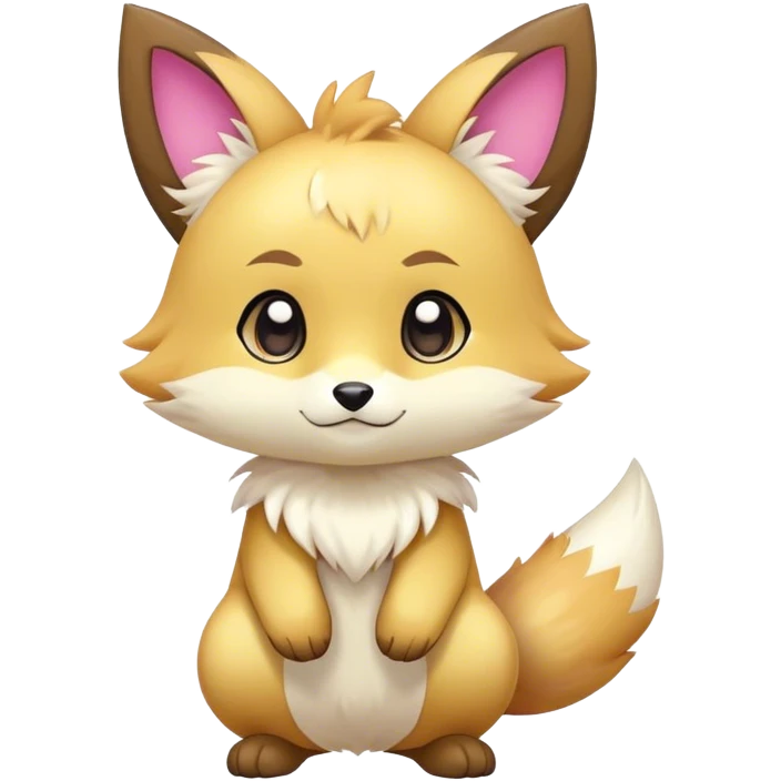 Cute Kawaii Chibi Anthro Fur-Sona Pretty Shiny Color ful Fakemon Full Body emoji