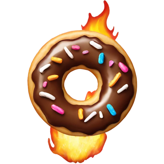 Donut on fire emoji
